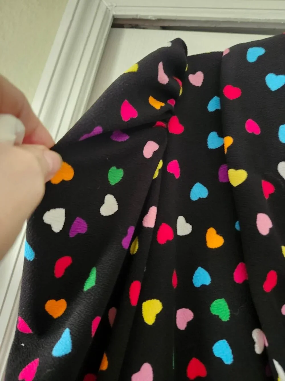 NWOT Rainbow Heart Puff Shoulder Blazer Jacket Size XL